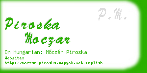 piroska moczar business card